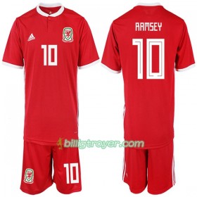 Billige Fotballdrakter Wales RAMSEY 10 Barn Hjemmedraktsett 2018/19 Kortermet